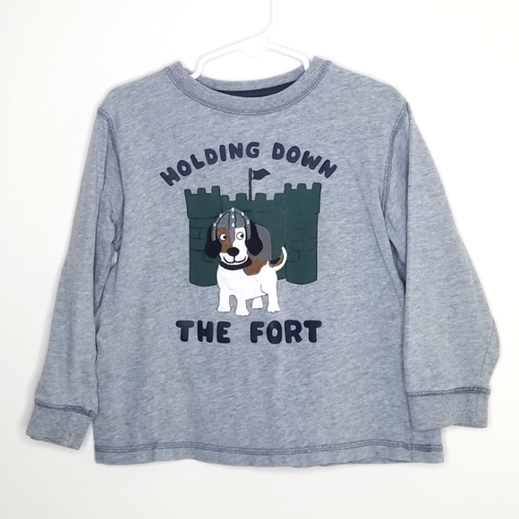 Gymboree Dog Fort Castle Knight Long Sleeve Shirt 3T - Picture 1 of 6